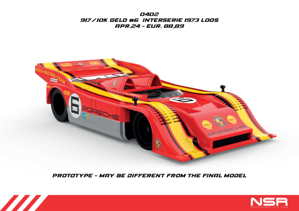 NSR Porsche 917/10k GELO Nr. 6 Interserie 1973 LOOS